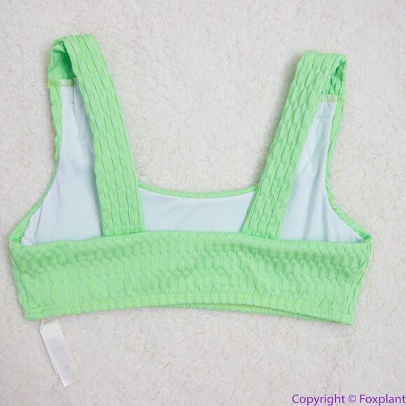 NEW Seea x Free People Georgia bikini top, green, S - Picture 6 of 15